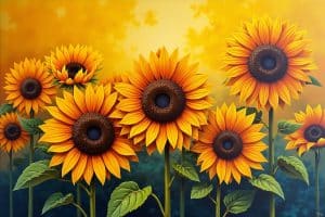 Sonnenblumen Gemälde: Bunte Kunst für dein Zuhause