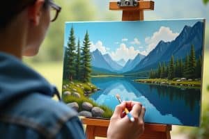 Landschaft malen für Anfänger mit Acrylfarben