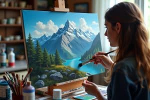 So malst du beeindruckende Berge mit Acrylfarben