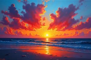 Sonnenuntergänge mit Acrylfarben malen