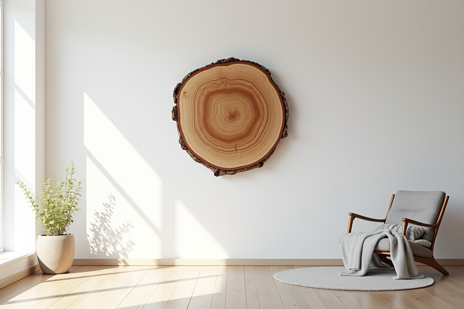 17 Wandbild Holzscheiben Ideen für jeden