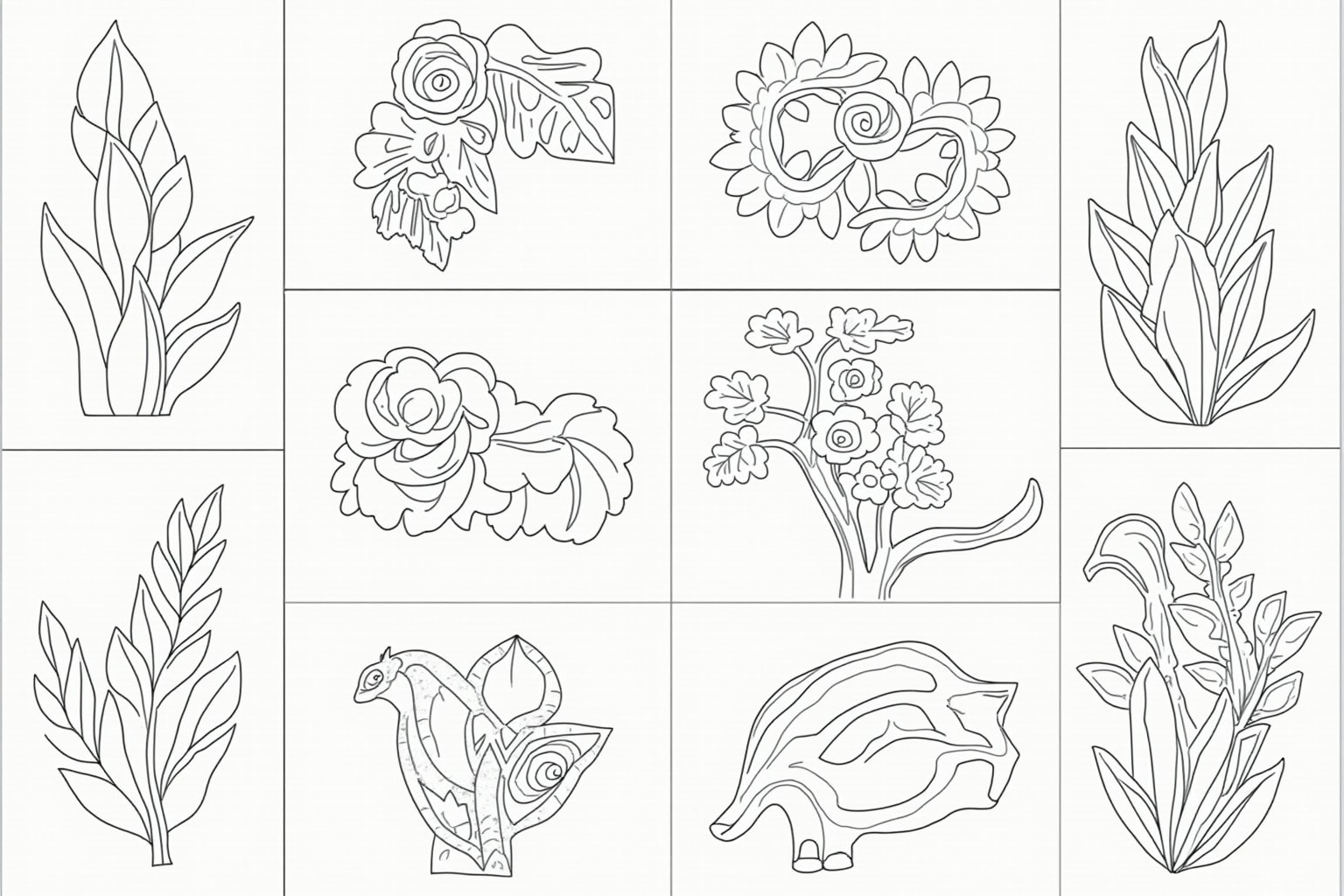 12 Wandbilder zum Ausmalen