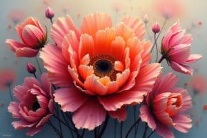 17 Abstrakte Blumenmalerei Ideen