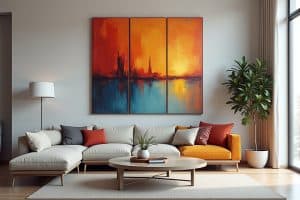 14 große Acrylbilder Wohnzimmer Ideen