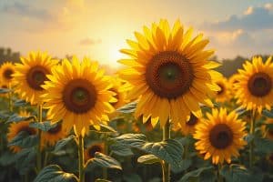 Leuchtende Sonnenblumen Acrylbilder