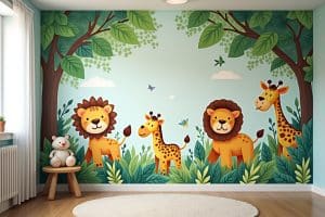 Wandbilder Dschungel für Kinderzimmer